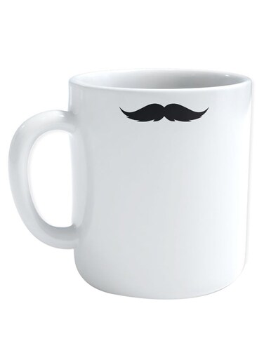 Moustache Coffee Mug White