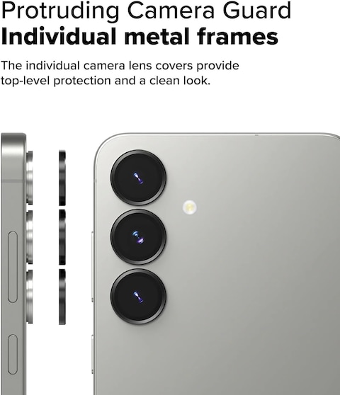 Samsung Galaxy A26 Camera Lens Protector, [Installation Tray] 9H Tempered Glass Camera Cover Screen Protector Metal Individual Ring for Samsung Galaxy A26 Black