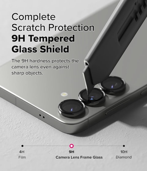Samsung Galaxy A26 Camera Lens Protector, [Installation Tray] 9H Tempered Glass Camera Cover Screen Protector Metal Individual Ring for Samsung Galaxy A26 Black