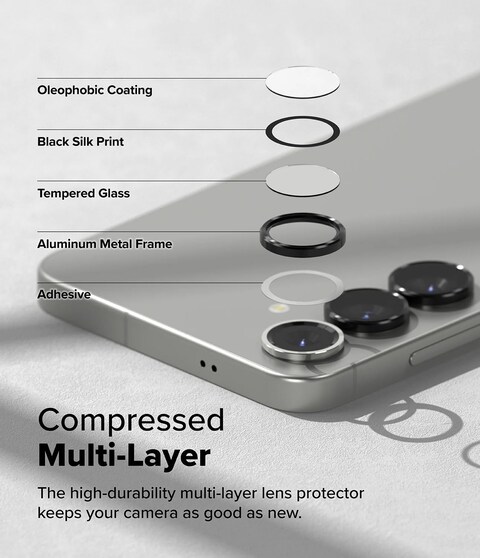 Samsung Galaxy A26 Camera Lens Protector, [Installation Tray] 9H Tempered Glass Camera Cover Screen Protector Metal Individual Ring for Samsung Galaxy A26 Black