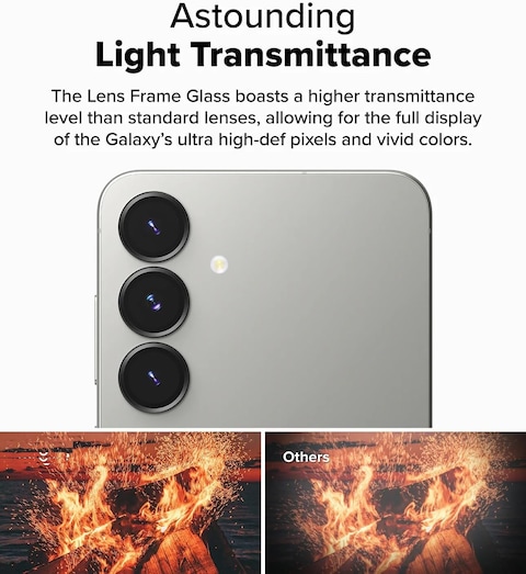 Samsung Galaxy A26 Camera Lens Protector, [Installation Tray] 9H Tempered Glass Camera Cover Screen Protector Metal Individual Ring for Samsung Galaxy A26 Black