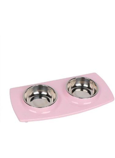 Pawsitiv Tile Dinner Set Baby Pink S+S160ml + 160ml