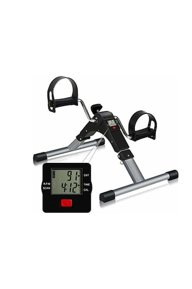 Mini Stepper Folding Desk Bike Pedal Exerciser ABS Steel Construction Home Office Fitness Workout Mi