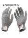 Pairs Cut Resistant Gloves, High Performance Level 5 Protection for Kitchen, Premium Durable Safety Anti Cutting Gloves for Mandolin Slicing, Meat Cutting,Wood Carving (Size: M+L)