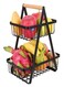 2-Tier Metal Countertop Modern Fruit Basket Storage, Vegetable Storage Rack, Bread Display Stand, Tabletop Fruit Basket, Kitchen Storage Organizer shelf