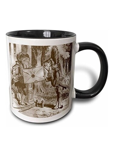 Frogs With Envelope Alice In Wonderland Printed Coffee Mug Multicolour