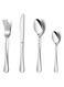 4-Piece Stainless Steel Flatware Cutlery Set Spoons Forks Knives for Home Kitchen Tableware for Dinner Simple Design and Mirror Finish Dishwasher Safe