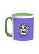 A Red Indian Skull Printed Coffee Mug Green/White