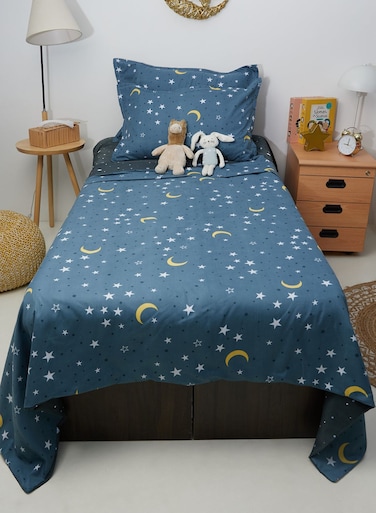 Cactus Stars &amp; Moon Print Bedding Set - Double