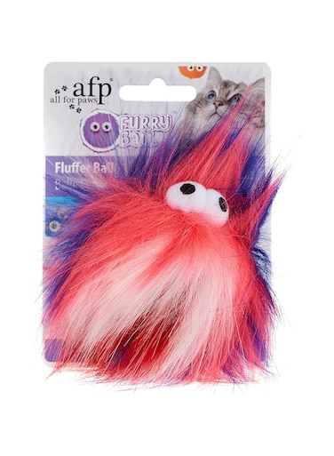 All For Paws Furry Ball Fluffy Catnip Toy, Pink, 1 Kg