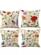 Square Pillow Cases 45cm&Atilde;&mdash;45cm, Boho Set of 4 Dragonfly Butterfly and Plant printing Cushion Covers for Living Room Sofa Couch