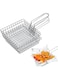 Azonee Mini Square Fry Baskets french fries Basket Chrome Steel Shallow Fried Food Filter Holder Reusable Fries Holder for Kitchen Restaurant Party Barbecue Table Food Serving 4PCS
