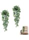 KASTWAVE Artificial Hanging Plants &ndash; Set of 2 Realistic Indoor/Outdoor Faux Greenery for Home, Office, Garden, Shelf, or Wall Decor &ndash; Stylish Fake Potted Plant Set