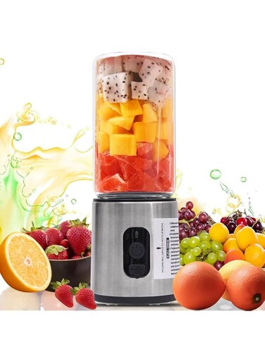 ROSEBIBI Portable Blender, 350ML Smoothie Blender, 120W Smoothie Maker, Cordless Personal Size Blender, Mini Juicer Machine USB Rechargeable, Blends Protein Shakes, Ice and Frozen Fruits