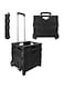 Berry 40L Foldable Shopping Trolley - Black, Plastic Trolley Cart with 2 Wheels, Portable Cart with Telescopic Handle, Multipurpose Utility Cart for Shopping, Teacher, Laundry, and More