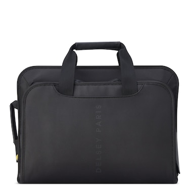Delsey Arche 2 Compartment Briefcase With Backpack Strap Black