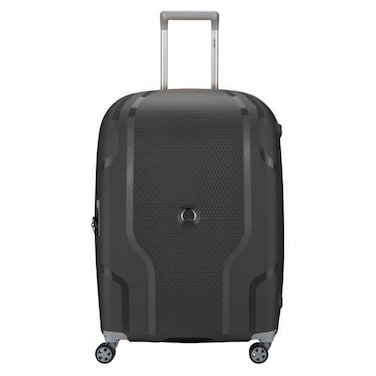 Clavel 55cm 4 Double Wheel Expandable Cabin Trolley Luggage Case Black