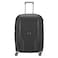 Clavel 55cm 4 Double Wheel Expandable Cabin Trolley Luggage Case Black