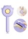 SWIUKPHE Cat Paw Brush with Release Button, Self Cleaning Cat Brush for Shedding, Cat Hair Brush for Grooming Long and Short Haired Cats Dogs (Purple)