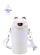 Stainless Steel Water Bottle with Straw Lid &acirc;&euro;&ldquo; Vacuum Insulated &amp; Leak Proof (White, 400ml)