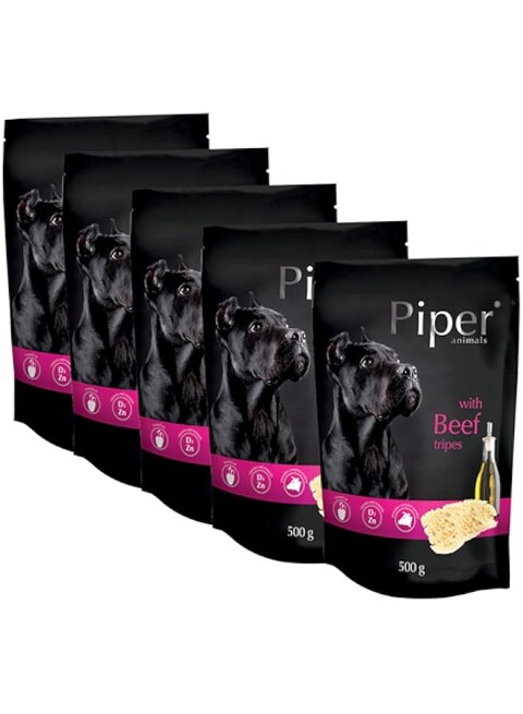 PIPER WET DOG FOOD WITH BEEF TRIPES 5&times;500g