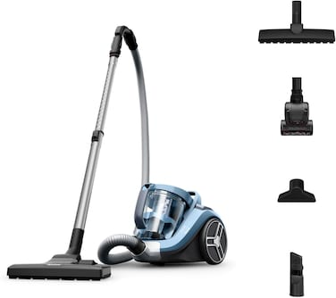 Tefal Bagless Vacuum Cleaner, Compact Power XXL Animal Kit Canister Vacuum Cleaner, 900 W, Low Consumption Motor, Advanced 3-Level Cyclonic Filtration, TW4B71HA