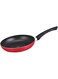 Delcasa 26cm Non Stick Fry Pan Ceramic Coating Healthier Ceramic Chemical Free Non-Stick Heat Resistant Exterior Double Layer Coating, red