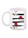 Flowers Printed Coffee Mug White/Black/Red 11ounce