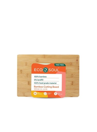 SOUL [12 x 8 inch, Medium] Bamboo Cutting Board   Wooden Vegetable Chopping Board   Bamboo Wood Kitchen Accessories (30 x 20 cm)