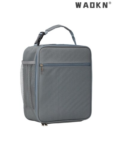Grey Large Capacity Insulated Lunch Bag with Aluminum Foil,Portable Thermal Food Carrier for Work, School, or Picnics,Spacious and Durable Design to Keep Your Meals Fresh and Warm