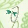 S925 Sterling Silver Dragonfly Open Adjustable Women Ring(BSR537-E)