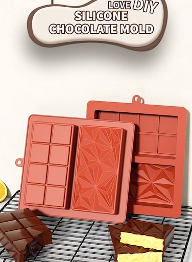 Thick Silicone Chocolate Bar Mold for Filling Knafeh Pistachio Chocolate Bars Food Grade DIY Kitchen Chocolate Bar Silicone Mold