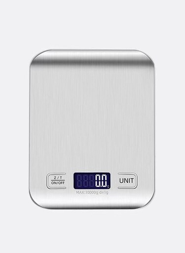 10kg Digital Kitchen Scale, USB Rechargeable Stainless Steel Food Scale with Backlit LCD Display, g/oz/lb/ml Units for Cooking, Baking &amp; Meal Prep