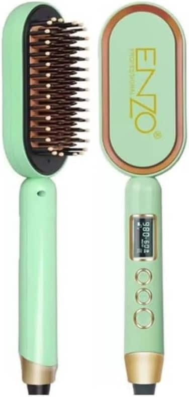 PrecisionWare Enzo EN-4102 New Model Professional Hair Straightening Comb, Rapid Heating, Adjustable Temperature, Ceramic Coating For Effortless Styling