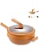 TaboSi Non-Stick Clay Wok With Steamer Basket, Multifunctional Pottery Clay Non-Stick Micro Pressure Pot, Miniature Pressure Cooker, Stir Fry Pan Steamer, Saucepan Pressure Cooker, Stir Fried Pan