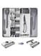 Kameety Large Silverware Drawer Organizer, Expandable Utensil Tray for Kitchen with 8 Compartments, Adjustable Flatware and Cutlery Holder, Compact Plastic Storage for Spoons Forks Knives