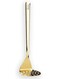 Potato Masher, Heavy Duty Metal Potato Ricer Stainless Steel With Titanium Gold Plating, Food Masher Utensil Hand Masher, Vegetables Fruits Mashe, Dishwasher Safe, Easy to Clean