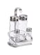 Harmony 83123 Salt And Pepper Shakers And Oil And Vinegar Bottles Set With Metal Stand Set - 5 Pieces - Clear