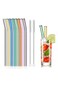 Pcs Reusable Glass Straws, 8"x8mm Eco-friendly Drinking Straws for Smoothie, Milkshakes, Tea, Juice, Cocktail Straws, Multi-Color Mixed