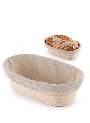 Bread Proofing Basket Baking Supplies Rattan Banneton Brotform Portable Sourdough Banneton Bread Basket Woven Kitchen Tools 25x15x8cm