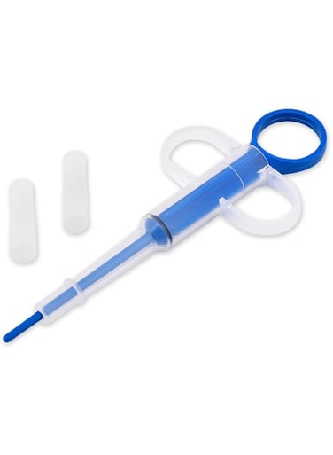 DS. DISTINCTIVE STYLE Pill Popper for Cats with Soft Tips Pet Pill Feeder Saving You from Being Bitten Medicine Feeding Dispenser Tool for Puppies - Green (Blue)