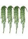 ORiTi 4pcs Artificial Succulents Hanging Plants Fake String of Pearls for Wall Home Kitchen Office Garden Wedding Decor 61cm Each Length