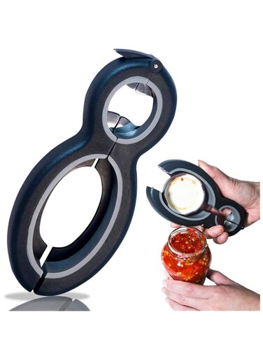 Incisae Bottle openers for seniors 6-in-1 jar openers for seniors,jar opener for Arthritic Weak Hands Easy Opener Kitchen Gadgets,jar opener tool with Non Slip Rubber Jar Gripper Pad
