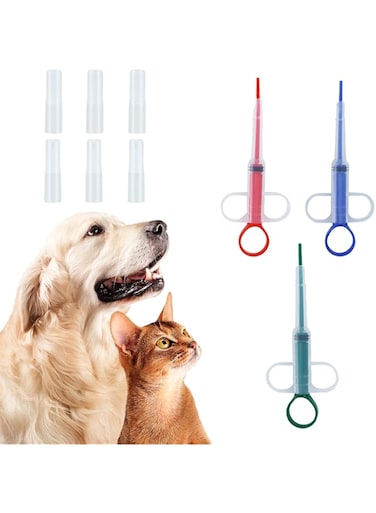 nalaina Pet Medicine Feeder, Pet Pill Dispenser Suit with Soft Tips, Cat Dog Medicine Feeding Tool, Pet Liquid Dispenser, Pet Feeder for Cats,Dogs,Small Animals