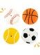 Chiwava 4 Pack 2.4" Squeak Latex Puppy Dog Toy Ball Sports Balls Sets Fetch Interactive Toy for Small Dogs