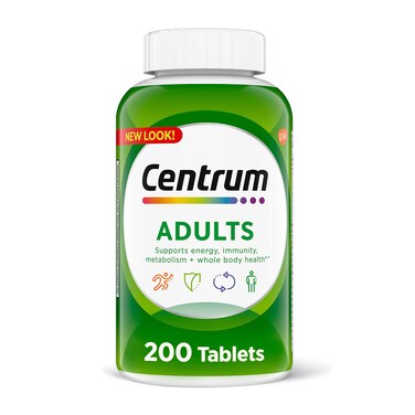 CentrumAdult MultivitaminMultimineral Supplement with Antioxidants Zinc Vitamin D3 and B Vitamins Gluten Free NonGMO Ingredients  200 Count