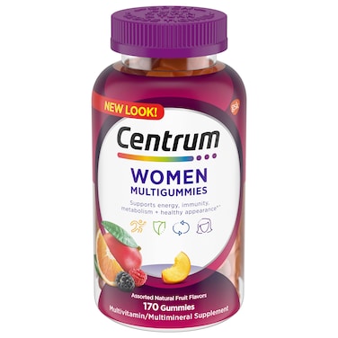 Centrum MultiGummies Gummy Multivitamin for Women MultivitaminMultimineral Supplement with Vitamin D3 B Vitamins and Antioxidants Assorted Fruit Flavor  170 Count