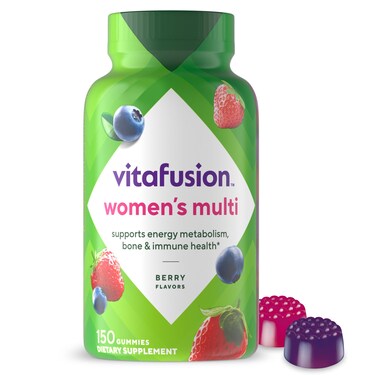 Vitafusion Womens Multivitamin Gummies Berry Flavored Daily Vitamins for Women With Vitamins A C D E B6 and B12 Americas Number 1 Gummy Vitamin Brand 75 Days Supply 150 Count