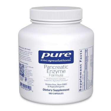Pure EncapsulationsPancreatic Enzyme Formula  Digestive Enzymes for Digestion  Strengthens Gut Health  Targeted Delivery Capsules  Gluten Free  NonGMO  180 Capsules