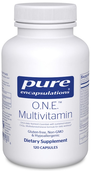 Pure Encapsulations ONE Multivitamin  Once Daily Multivitamin with Antioxidant Complex Metafolin CoQ10 and Lutein to Support Vision Cognitive Function and Cellular Health  120 Capsules